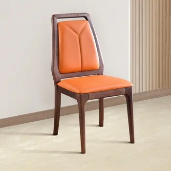 Обеденные стулья с обивкой из массива дерева, обеденные стулья с обивкой из простого и роскошного ресторана