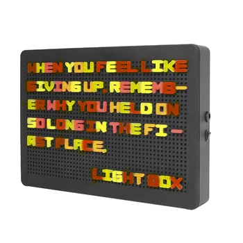 Светодиодная пиксельная световая коробка с буквами, креативная светящаяся доска объявлений с USB/батарейным питанием, сделанная своими руками, свадьба, Рождественская вечеринка