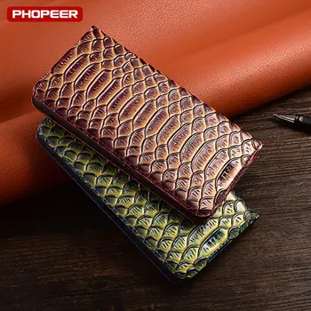 Чехол из натуральной Кожи со Змеиной Текстурой для Huawei Honor 8 8s 9 9i 10 10i 20 20i 20s 20e 20 30 30i 30S Pro Plus Lite Cover Flip Cases