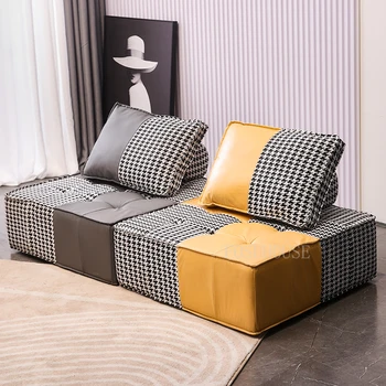 Скандинавский ленивый диван, современный минималистский диван-табурет, кресло для отдыха, Татами, диван в клетку, стулья, мебель для спальни, диван для гостиной