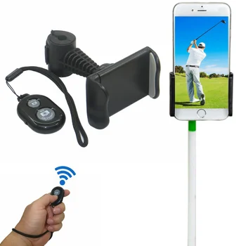 Запись игры в гольф, тренировка на качелях, селфи-держатель для телефона с затвором камеры, Bluetooth-пульт дистанционного управления для смартфона