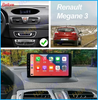 Автомобильное радио Android с 2 Din, мультимедиа, WIFI, видеоплеер, навигация GPS для Renault Megane 3 Fluence, стереосистема с рамкой