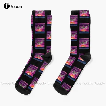 Носки B25 Coffee Time, походные носки, мужские носки для уличного скейтборда, 360 ° Дизайн с цифровой печатью, милые носки, креативные забавные носки