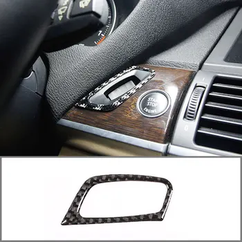 Для BMW X5 X6 2008-2013 Внутренняя Рамка с Замочной Скважиной Из Настоящего Углеродного Волокна (Мягкая) Детали Модификации Интерьера Автомобиля