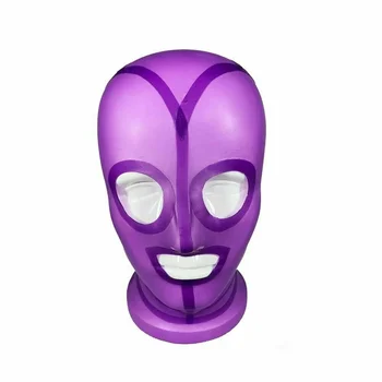 Латексная 100% резиновая маска Gummi Maske Hood Lila Cospaly Mask Hood Masquerade 0,45 мм
