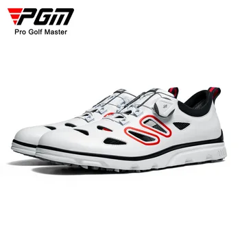 Мужская обувь для гольфа PGM, шнурки с ручкой, Противоскользящая Дышащая мужская летняя спортивная обувь, кроссовки XZ237