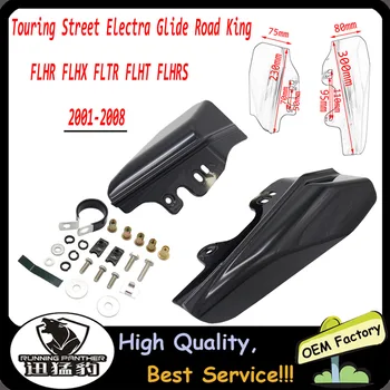 Черный среднерамный воздушный дефлекторный тепловой экран для Touring Street Electra Glide Road King FLHR FLHX FLTR FLHT 01-08