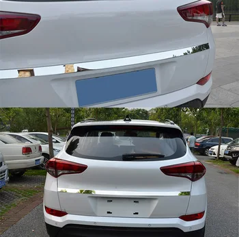 Для Hyundai Tucson 2015 2016 2017 2018 2020 Хромированная крышка дверной ручки заднего багажника, отделка задних ворот, ободок для литья под давлением, Нержавеющая сталь