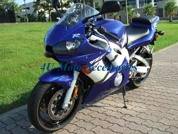 Комплект мотоциклетных Обтекателей Подходит для YAMAHA YZF R6 1998 1999 2000 2001 2002 Кузов YZF-R6 98-02 ABS Впрыск Белый Синий
