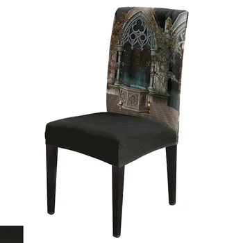 Эластичный чехол для стула в стиле Джунглей в стиле ретро, Столовая Отеля, Банкет, Свадебная Вечеринка, Эластичные Чехлы для стульев