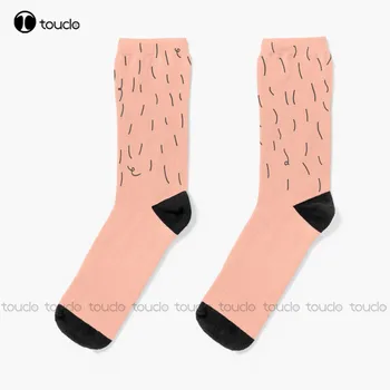 Новые забавные носки на День отцов с волосатыми ногами, женские носки, Персонализированные Носки для взрослых Унисекс на заказ, Популярные Подарки