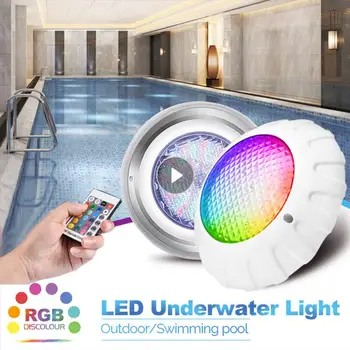 Освещение бассейна IP68 38 Вт Водонепроницаемое 81 светодиодное Настенное Подводное освещение, лампа RGB с изменением цвета, беспроводной пульт дистанционного управления
