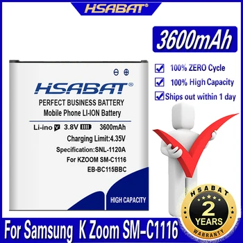 Аккумулятор HSABAT EB-BC115BBC NFC емкостью 3600 мАч для Samsung GALAXY K Zoom SM-C1116 C1158 C1115 аккумуляторы EB-BC115BBC EB-BC115BBE