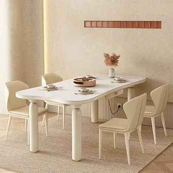 Водонепроницаемый Обеденный стол в гостиной Неправильной формы в скандинавском стиле Обеденный стол класса Люкс Бесплатная Доставка Mesas De Comedor Кухонная мебель
