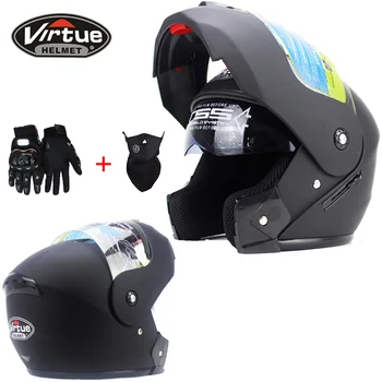 Бесплатная доставка двойной шлем с двумя линзами мотоциклетный шлем полнолицевые шлемы Качество очень хорошее