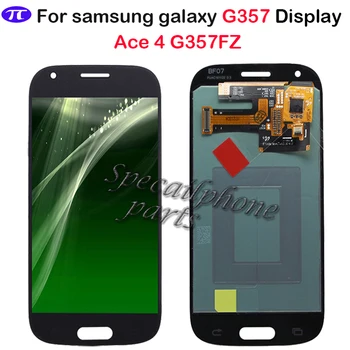 SUPER AMOLED ЖК-дисплей для Samsung Galaxy Ace 4 SM-G357 G357FZ Ace4 G357 ЖК-дисплей С Сенсорным Экраном и Цифровым Преобразователем В сборе Белый/Серый