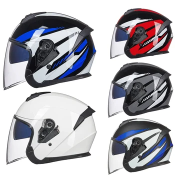 Автомобильный шлем с электрическим аккумулятором Four Lightweight Half Helmet Seasons Солнцезащитный Крем для лобового стекла Автомобильный Аккумулятор Лето С двойными линзами Индивидуальность