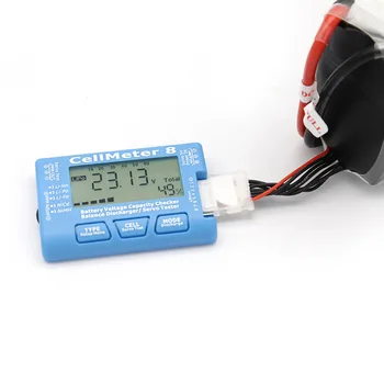 RC CellMeter 8 Цифровая проверка емкости аккумулятора Тестер напряжения аккумулятора ЖК-подсветка для LiPo Life Li-ion NiMH Nicd