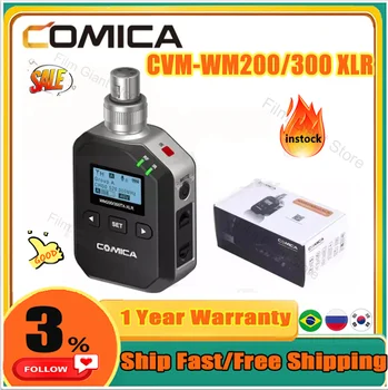 Беспроводной передатчик Comica CVM-WM200/300 XLR Audio Plug-On для беспроводной петличной микрофонной системы CVM-WM200/300