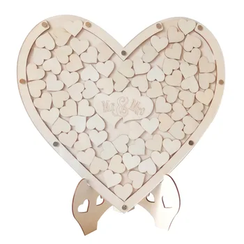 Прозрачное украшение для свадебной гостевой книги в форме сердца в деревенском стиле Sweet Heart Drop box Wedding drop box 3D Гостевая книга деревянная коробка
