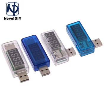 Цифровой Измеритель тока зарядки мобильного устройства USB Измеритель напряжения Мини-USB Зарядное Устройство Доктор Вольтметр Амперметр Становится Прозрачно-синим