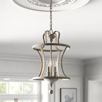 Американская антикварная кованая лампа из старого французского дерева в виде птичьей клетки индивидуальность креативный дизайн модель комнатной лампы лампа для спальни