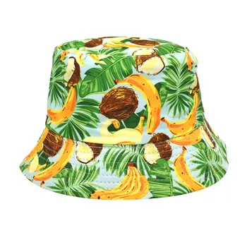 Новая рыбацкая шляпа с банановым принтом, женская весенне-летняя уличная шляпа для загара, мужская шляпа для бассейна, модные шляпы, пляжная шляпа на день рождения