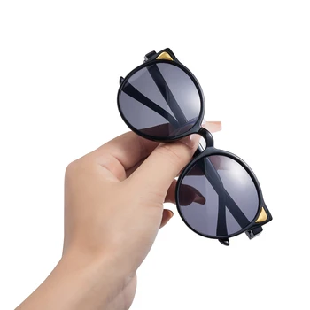 Поляризованные солнцезащитные очки с защитой от UV400 для малышей, детские солнцезащитные очки круглой формы для мальчиков и девочек