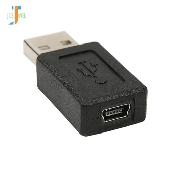 100 шт./лот Черный USB 2.0 A Тип Male-Mini USB 5pin Женский Удлинитель Адаптер Адаптер Черный для Настольного Компьютера