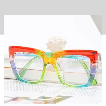 Новая оправа для очков, очки по рецепту, красочные Модные Пластиковые оптические очки с полной оправой TR-90, стильные очки по рецепту