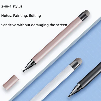 Проводящая ткань, наконечник ручки для мобильного телефона, планшета, емкостный сенсорный карандаш для Iphone, универсальный стилус для редактирования на телефоне Android 2 в 1