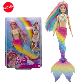 Оригинальная кукла Mattel Барби Dreamtopia Волшебная Русалка Принцесса Радужные волосы фантазийного цвета Игрушки для девочек Обучающий реквизит в подарок