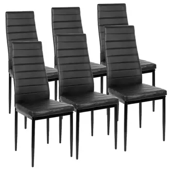Горизонтальный обеденный стул 6шт, Обеденные стулья, Барный стул для столовой, стулья для отдыха, Мебель для домашней кухни, Удобная мягкая кожа
