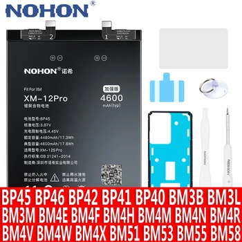 Аккумулятор NOHON Для Xiaomi Mi 12 Pro 9T 10T 12X11 Lite 11T 10 10S Ultra 9 SE POCOPHONE F1 CC9 CC9E A3 Bateria BP45 BM55 BP40 BM58