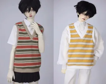 Одежда для куклы BJD, подходящая для литературного жилета без рукавов с V-образным вырезом 1/3 1/4 дядиного колледжа, 2-цветные аксессуары для куклы