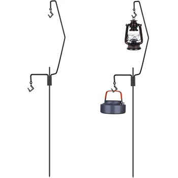 Прочная стойка для кемпинга на открытом воздухе Многофункциональный Кронштейн для лампы для кемпинга на рыбалке, Складная Стальная Подвесная стойка, Съемная подставка для фонаря