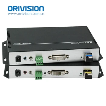 Волоконно-оптический преобразователь 4K @ 30hz DVI в LC SFP KVM однорежимный 1-ядерный 20 КМ С поддержкой RS232/EDID/USB DVI Волоконно-оптический удлинитель