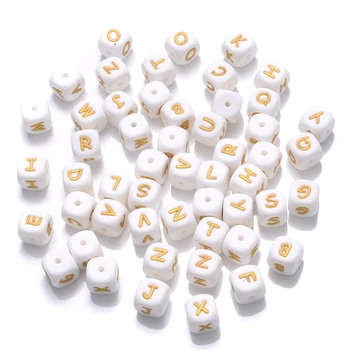 26шт 12 мм Силиконовые Буквы Английского Алфавита, Прорезыватель для зубов с Персонализированным Именем, Соска, Зажим для цепочки, Игрушки, Аксессуары