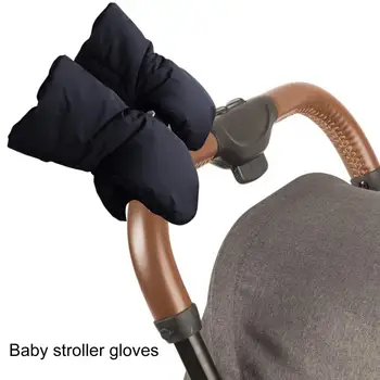 1 Пара модных теплых перчаток, Универсальные перчатки для руля, защита от холода, Ветрозащитные Аксессуары для колясок, Муфта для тележки.