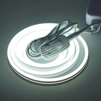 Светодиодная неоновая лента 5 В с датчиком движения 120 светодиодов / м USB ночник Шкаф для кухни Лестница Шкаф для одежды Прикроватный шкаф Боковой светильник