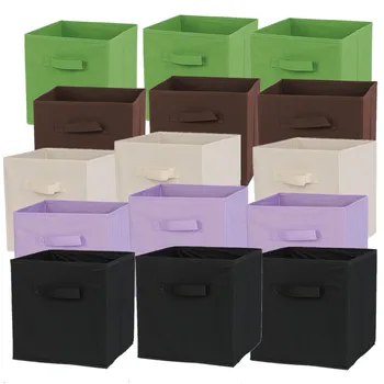 Нетканая ткань Ящики для мусора / корзины | Органайзер для шкафа Корзина для хранения / Коробка / Мусорное ведро / Полка | Складной Кубический органайзер для хранения