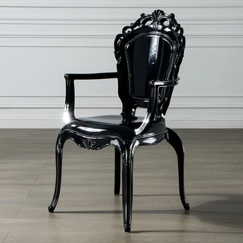 Прозрачный обеденный стул для кухни, Европейское кресло, стул для макияжа, Простой Креативный досуг, Пластиковые Хрустальные вставки, Акриловые стулья