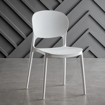 Обеденный стул в скандинавском стиле, Пластиковый стул для ресторана, современный стул для экономии места, Офисный стол, стул для салона красоты, Уличная мебель для дома