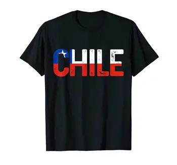 100% Хлопок Чили, Винтажная футболка с флагом Чили, мужские и женские футболки унисекс, размер S-6XL