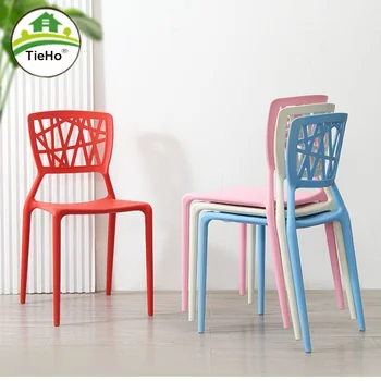 Складываемый обеденный стул для гостиной в скандинавском стиле, простой Современный бытовой пластиковый стул для отдыха, компактная домашняя мебель