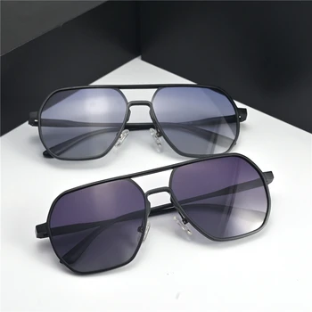 Солнцезащитные очки с поляризацией из алюминия и магния Vazrobe, мужские и женские Фотохромные солнцезащитные очки для мужчин, пружинный шарнир, градиент оттенка, увеличенный размер