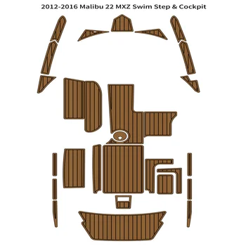 2012-2016 Плавательная Платформа Malibu 22 MXZ Накладка Для Кокпита Лодки Из Вспененного EVA Тикового Дерева Для Настила Палубы Самоклеящийся Стиль SeaDek Gaterstep