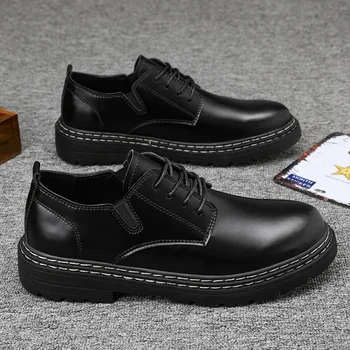 Трендовая Мужская Дизайнерская Обувь для Взрослых на шнуровке с Монашеским Ремешком 2022 года, Повседневная Мужская Обувь-Оксфорд Из Натуральной Кожи