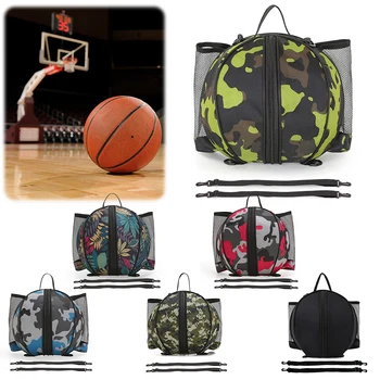 Баскетбольная сумка круглой формы, переносная Оксфордская волейбольная сумка для хранения, эластичная на молнии, водонепроницаемая, стираемая для занятий спортом на открытом воздухе