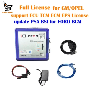Добавление полной лицензии IO-Prog для PSA BSI для FORD BCM для GM / Opel ECU TCM BCM EPS Комбинация терминалов ввода-вывода K-line CAN Programmer BD9